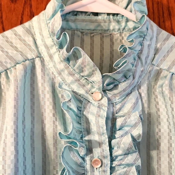 Tops - Misses vintage ruffled  blouse - appr Sz Medium or 14